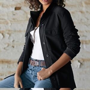 Peruvian Connection AVERY KNIT BLACK pima Cotton stretch jacket